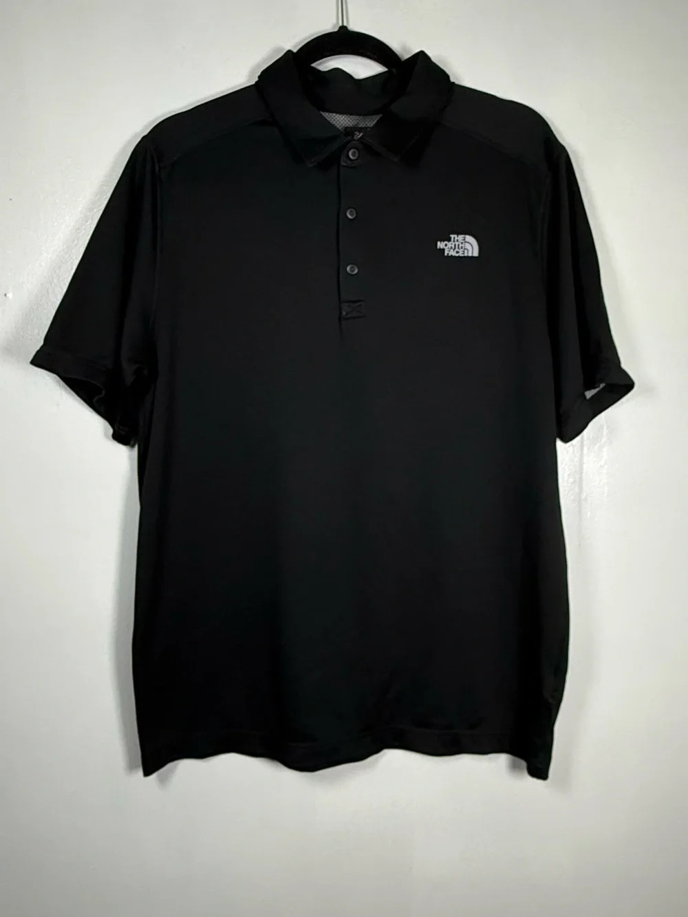 The North Face Men Polo Shirt Large Black Golf Sports Athletic Running Casual